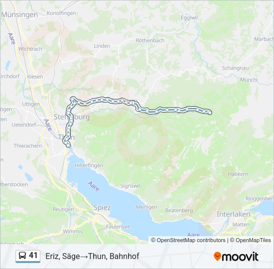 41 Bus Line Map