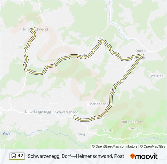 42 Bus Line Map