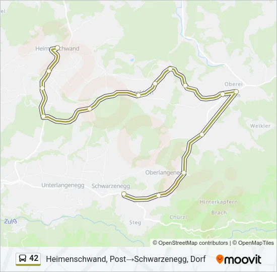 42 Bus Line Map
