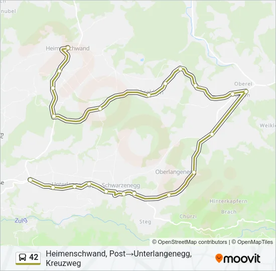 42 Bus Line Map