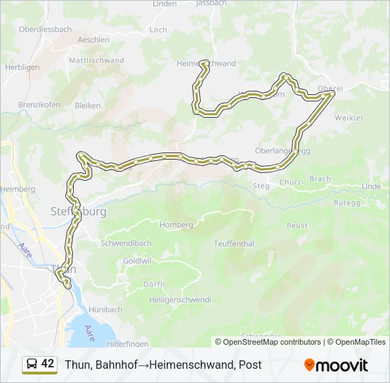 42 Bus Line Map