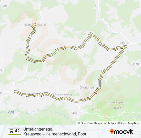 42 Bus Line Map