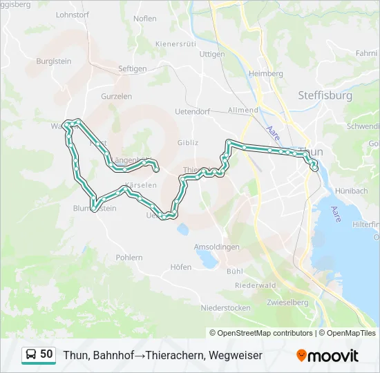 50 Bus Line Map