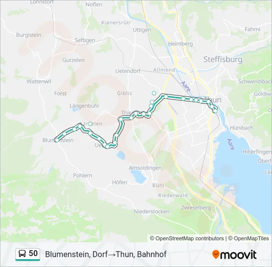 50 Bus Line Map