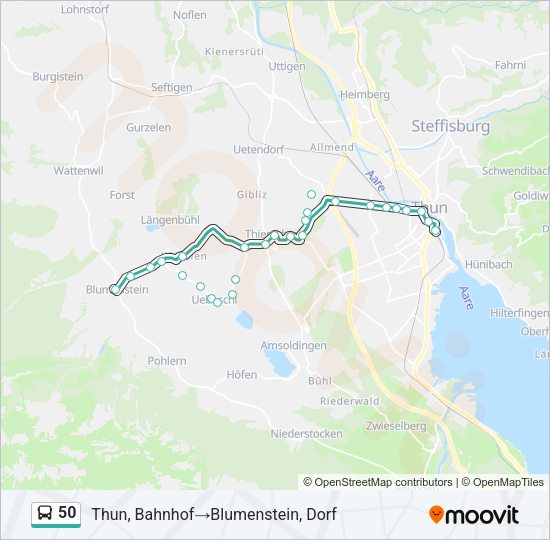 50 Bus Line Map