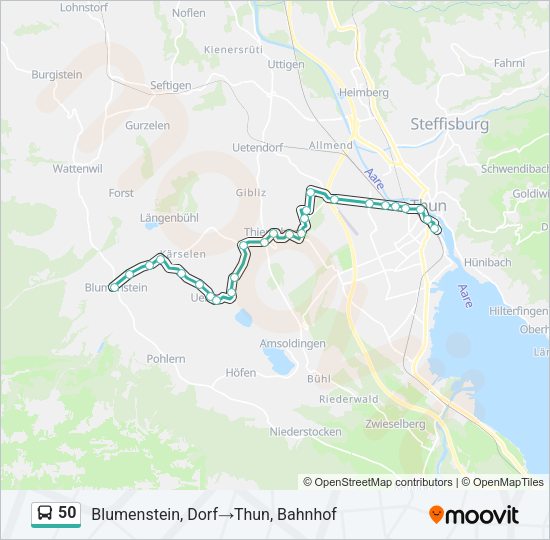 50 Bus Line Map