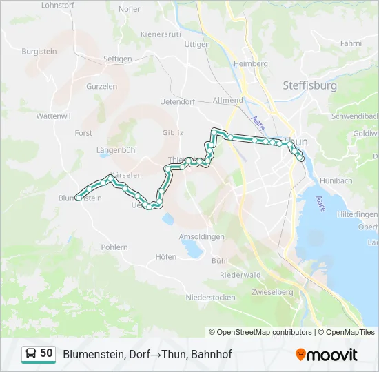 50 Bus Line Map