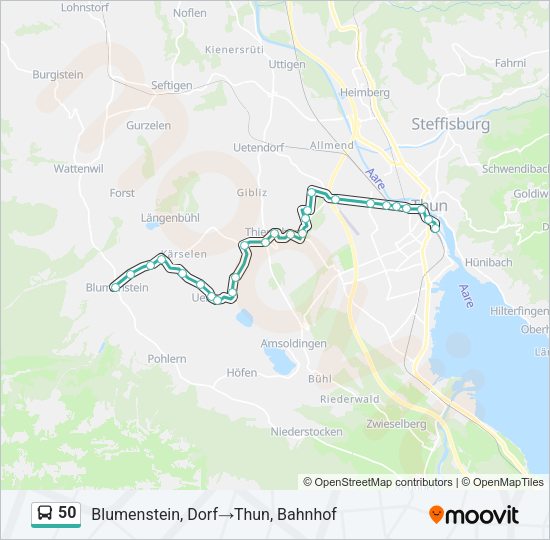 50 Bus Line Map