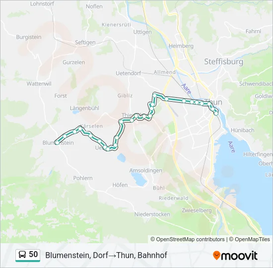 50 Bus Line Map