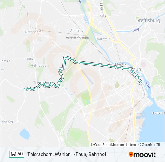50 Bus Line Map