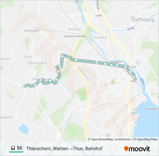 50 Bus Line Map