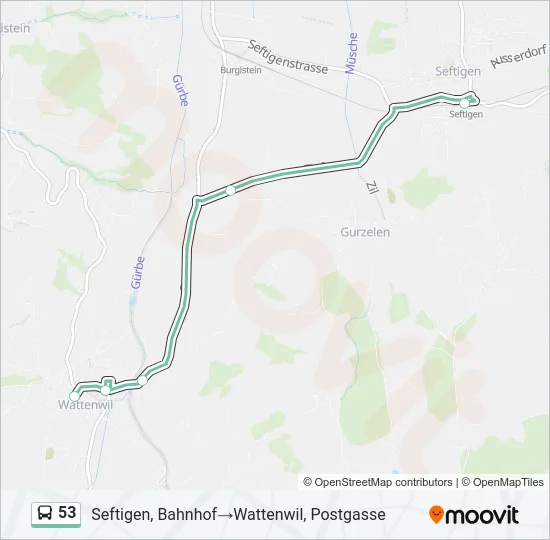 53 Bus Line Map