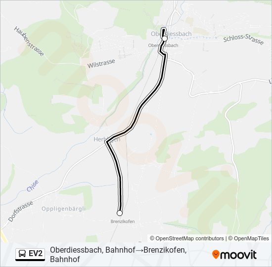 EV2 Bus Line Map