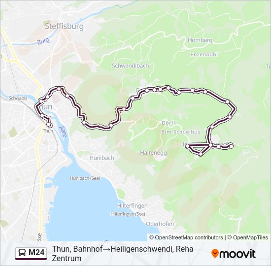 M24 Bus Line Map