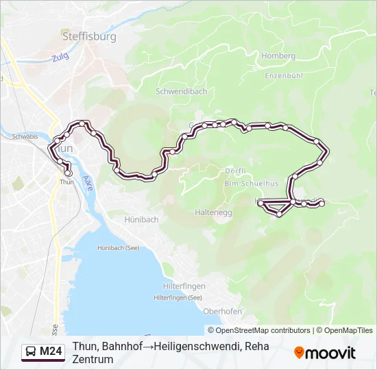 M24 Bus Line Map
