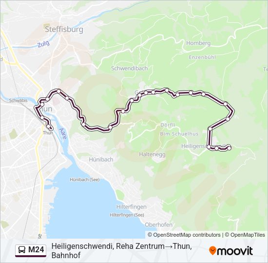 M24 Bus Line Map