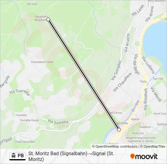 PB Cable Car Line Map