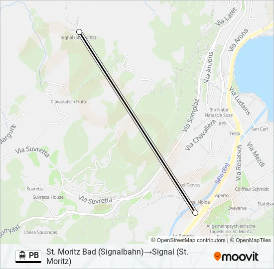 PB Cable Car Line Map