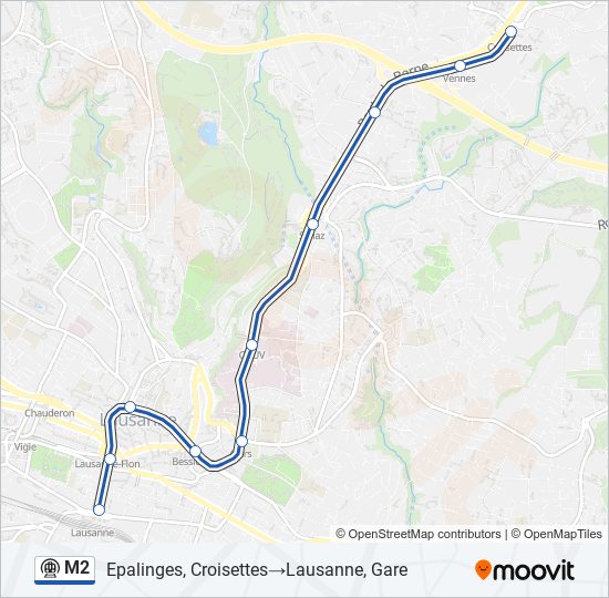 M2 metro Line Map