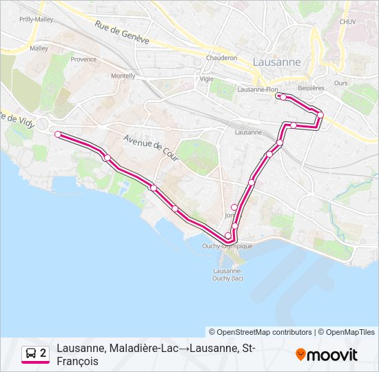 2 Bus Line Map