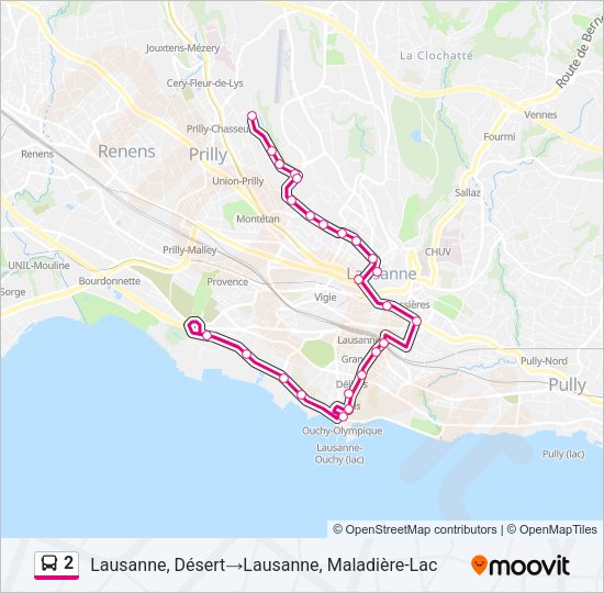 2 Bus Line Map