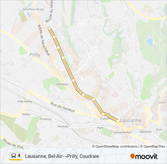 4 bus Line Map