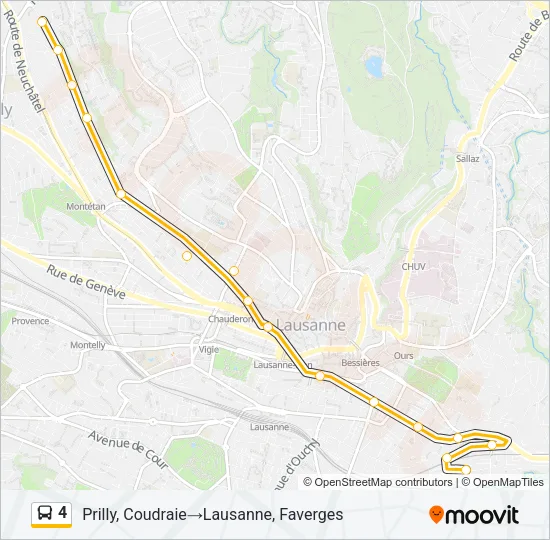 4 Bus Line Map