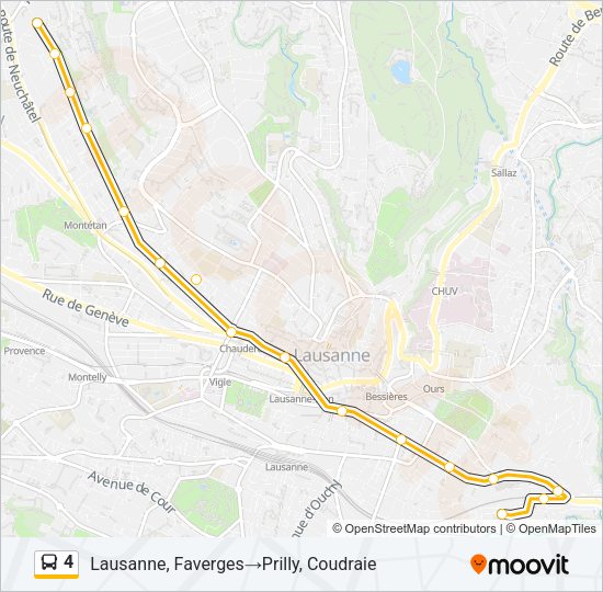 4 Bus Line Map