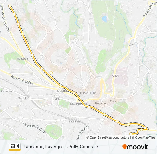 4 Bus Line Map