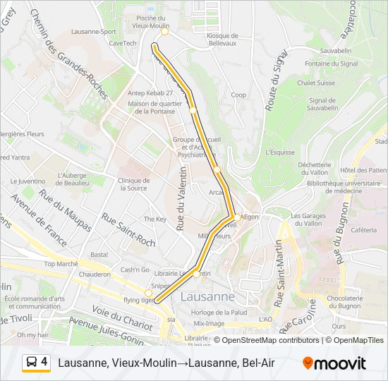 4 Bus Line Map