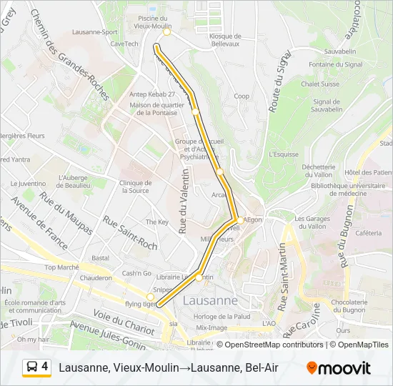 4 Bus Line Map