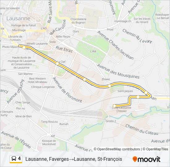 4 Bus Line Map