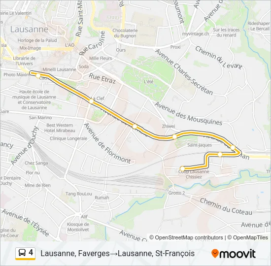 4 Bus Line Map