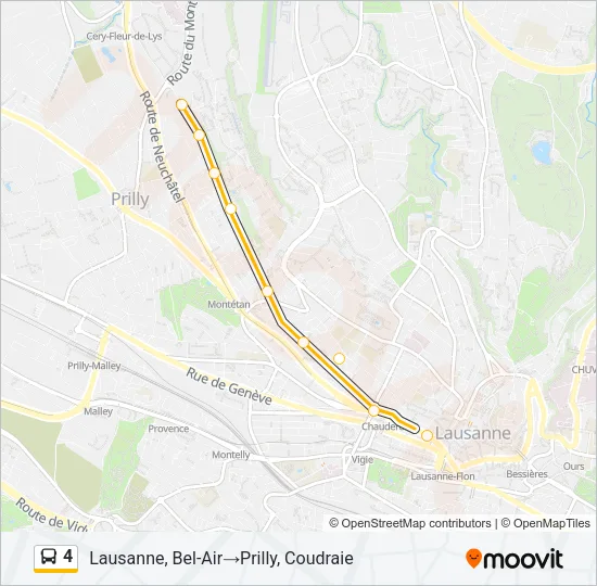 4 Bus Line Map