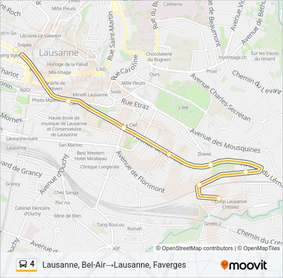 4 Bus Line Map