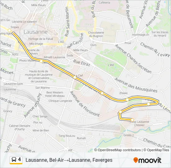 4 Bus Line Map