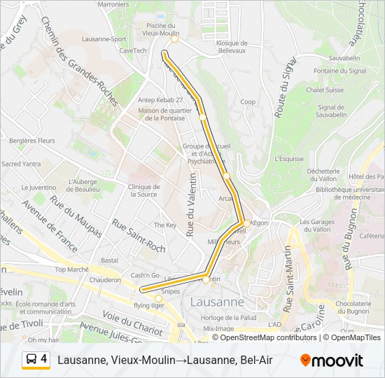 4 Bus Line Map