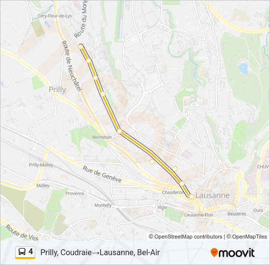 4 Bus Line Map