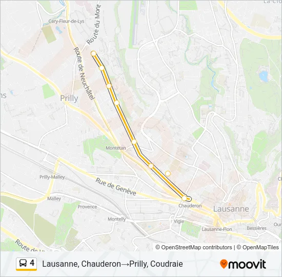 4 Bus Line Map