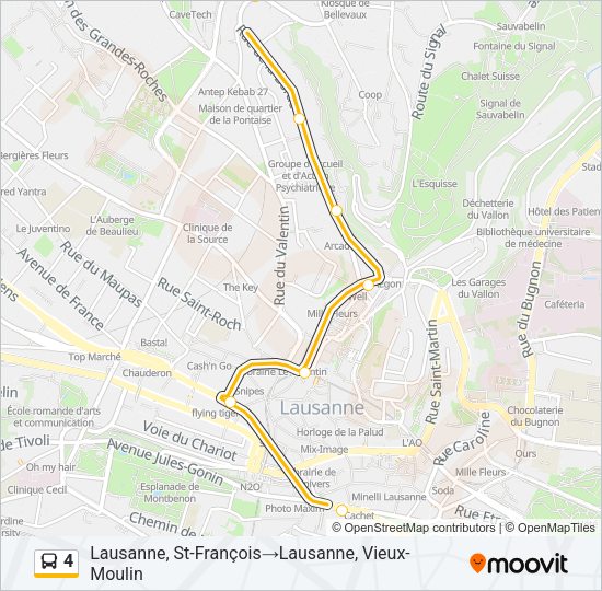 4 Bus Line Map