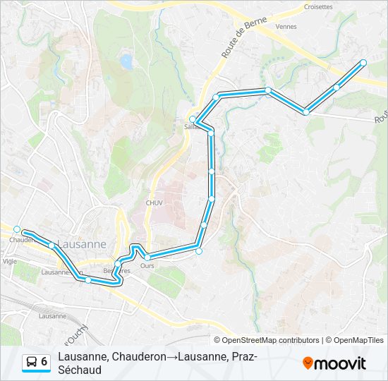 6 Bus Line Map
