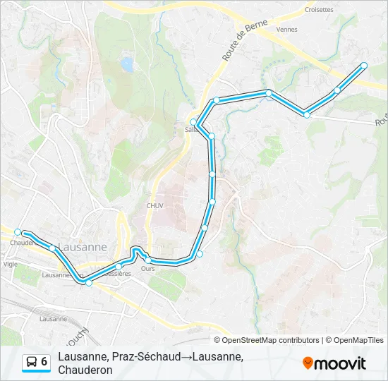 6 Bus Line Map