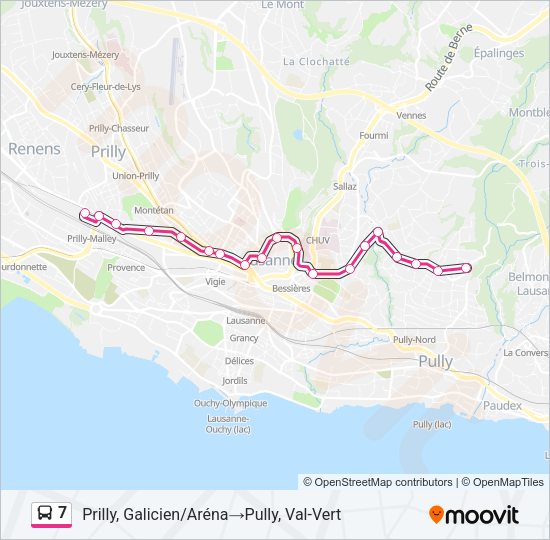 7 Bus Line Map
