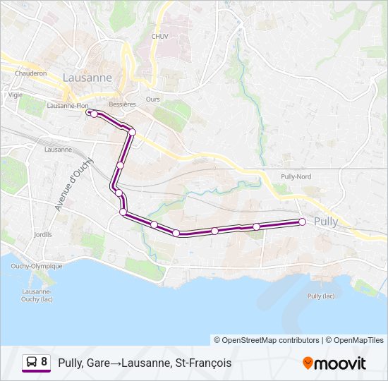 8 Bus Line Map