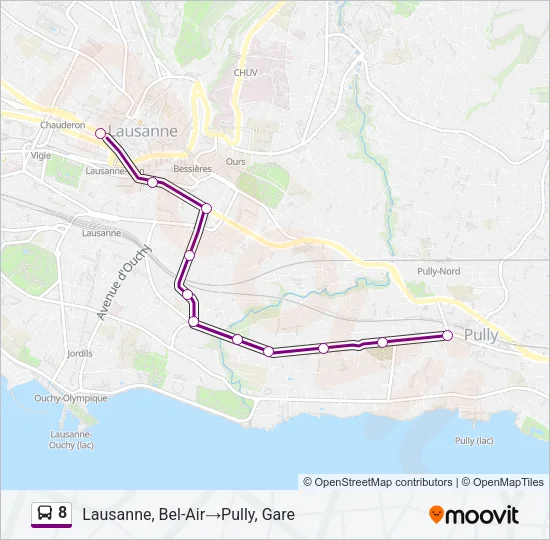 8 Bus Line Map