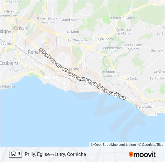 9 Bus Line Map