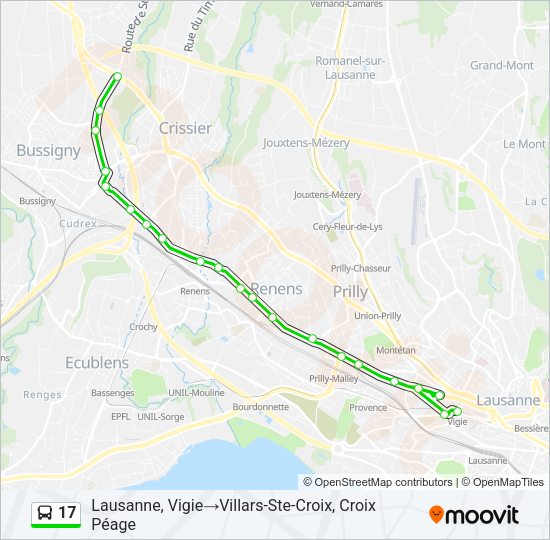 17 Bus Line Map