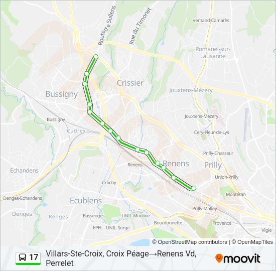 17 Bus Line Map