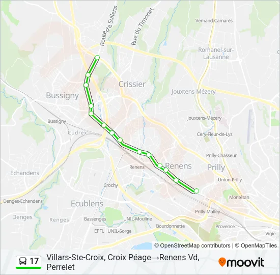 17 Bus Line Map