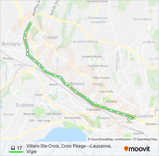 17 Bus Line Map